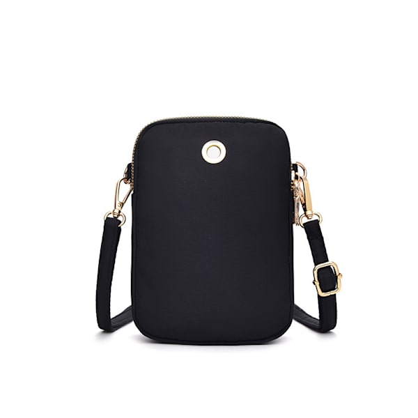 Cross Body Phone Bag Women, Nylon Ladies Mobile Phone Bags svart black