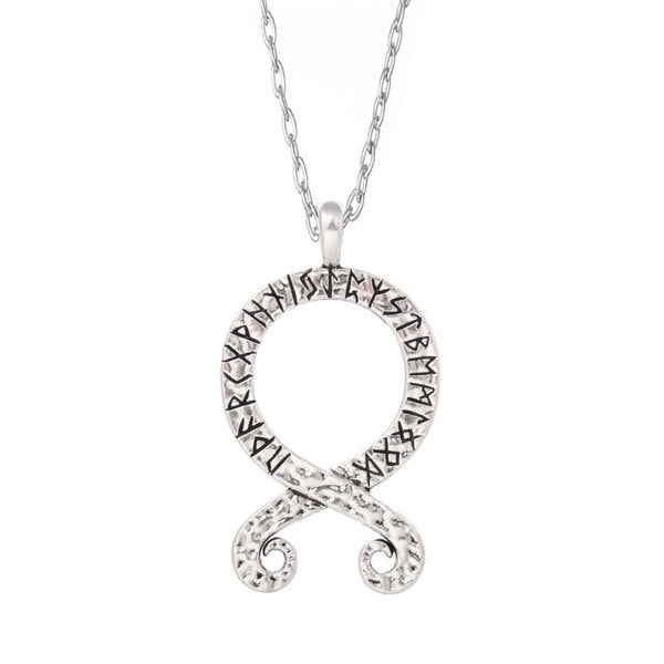 Halsband magiskt kors folktro nordisk mytologi talisman Viking Rune Halsband Trendiga Herrsmycken silver
