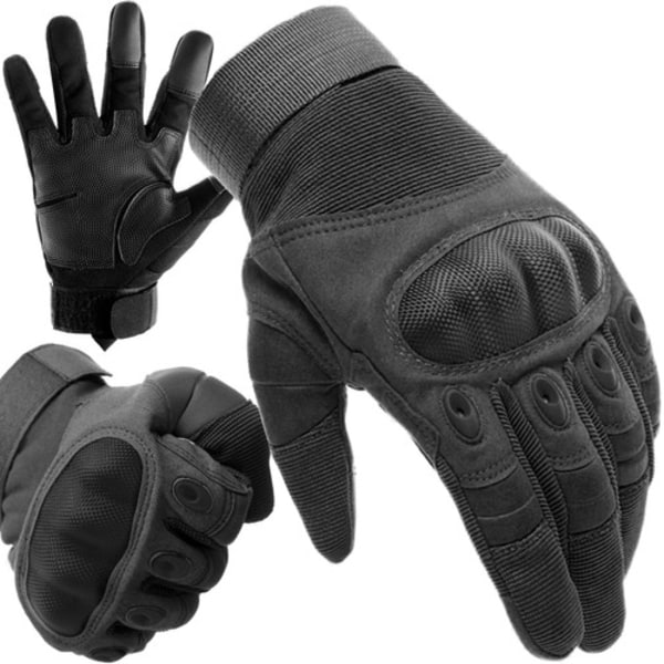 Taktiska Handskar med Touchskärm - Militära Handskar Svart Utomhus Finger Svart Eagle Skyddsporter Träning Militär Fan Cykelhandskar L l black