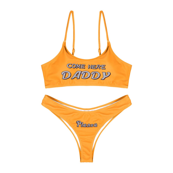 Naisten bikinit Seksikäs alusvaatesetti Uimapuku Kyllä isä Kirje ini Camisole Rintaliivit & Alushousut Alusvaatteet Nainen Anime Cosplay-asu Sky Blue M