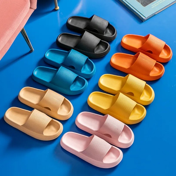 Naiset Paksu Platform Cloud Tossut - yellow 42-43(270mm)