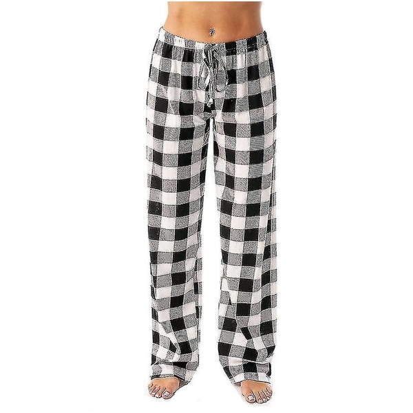 Tianrui kvinnors mjuka pyjamasbyxor,loungebyxor,sömnbyxor svart XL