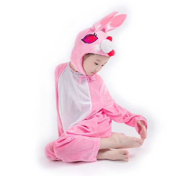 Vaaleanpunainen kani pitkä cosplay-asu Lavakamppeet Loma-asut W 2XL (150cm)