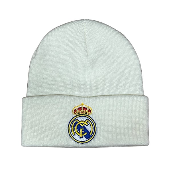 Gos - Jalkapallofaniklubin tunnus neulottu talvipipo stretch beanie Real Madrid - Valkoinen V .