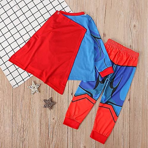 Reed Flickor Pojkar Barn Pyjamas Super Hero Cotton Barn Toddler Tecknad Pjs Sovkläder Superman 7 Years