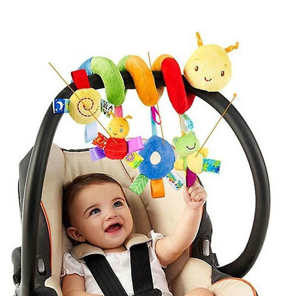 Mjuk Baby Music Spjälsäng Barnvagn Hängande Spiral Sensorisk pedagogisk leksak V Bee Spiral