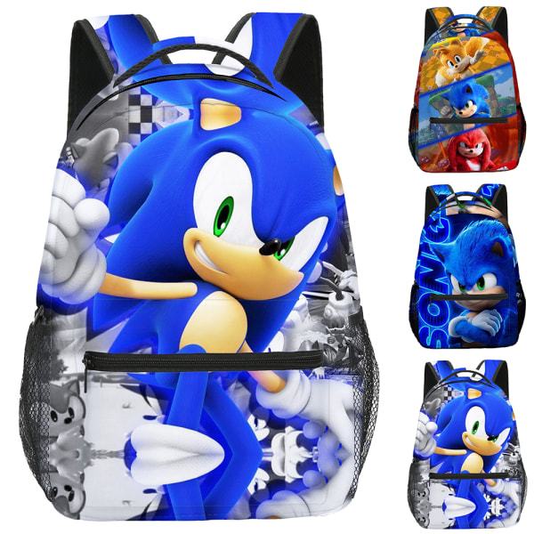 Sonic ryggsäck småbarn karaktär ryggsäck skolmatsäck A