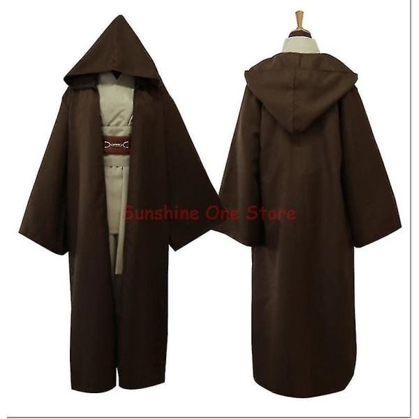 Star Wars Cosplay Costume Anakin Skywalker Replica Jedi Robe Fantasia Male Halloween Cosplay Jedi Costume For Men Plus Size 4xl M Coffee Full Set XL