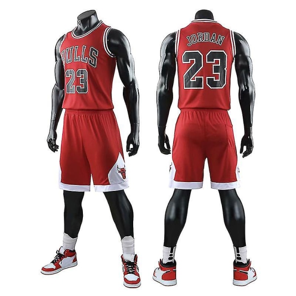 Chicago Bulls nr 23 Jordan Jersey Baskettrøje Sæt V 2XL