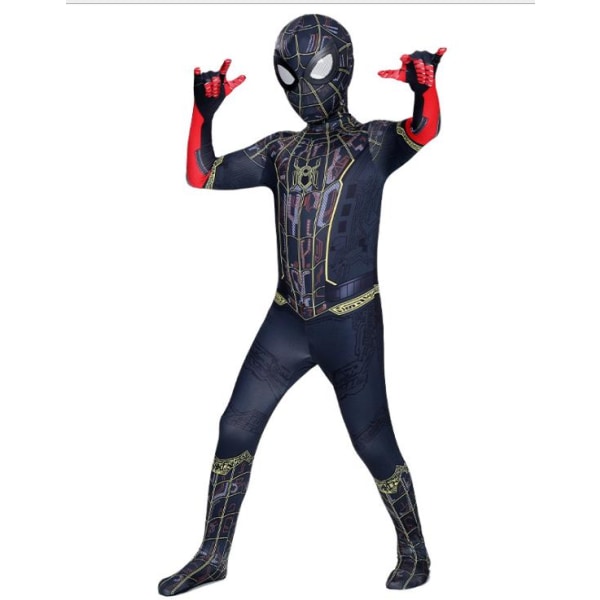 Børn Drenge Spiderman Fancy Dress Fest Jumpsuit Cosplay Kostume Black camouflage 130cm