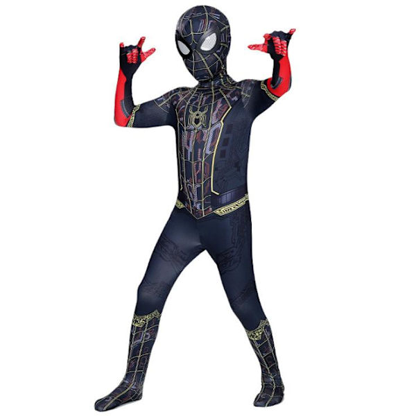 Lapset Pojat Spiderman Fancy Dress Party Jumpsuit Cosplay-asu Valkoinen Punainen Black camouflage 110cm