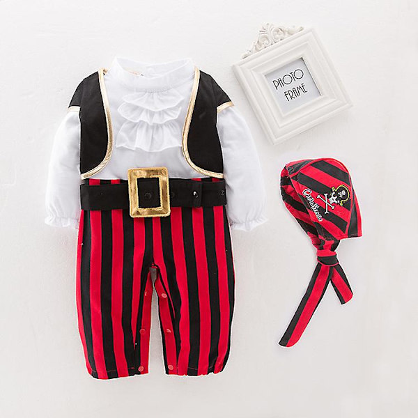 Merirosvokapteeni Cosplay-asu Vauvan Romper Pojat Bodysuits Jouluvaatteet Halloween-asut Lapset Lasten Jumpsuits 5T