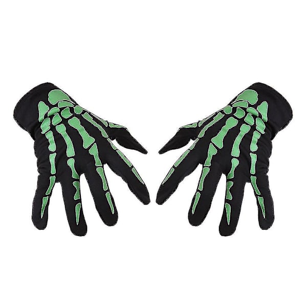 1 par Halloween-hansker Myke unisex pustende hansker for ytelse cosplay V Green 1pairs