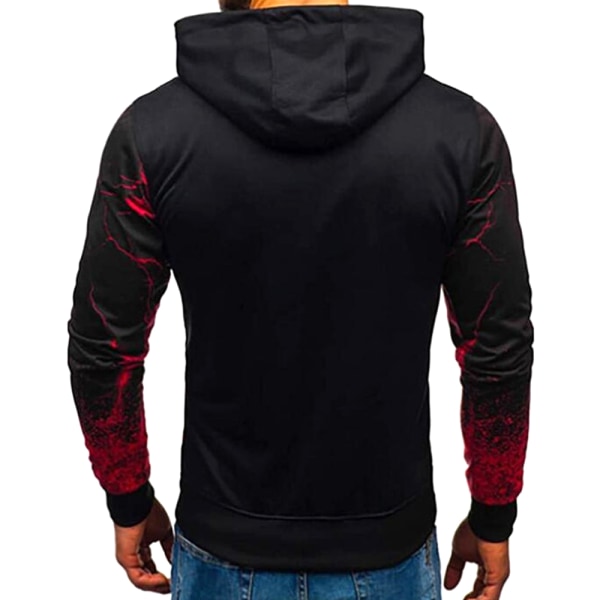 Herra pitkähihainen huppari Gradient Sweater Jumper Pusero Toppar W Red L