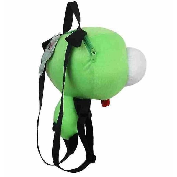 Ny Alien Invader Zim 3d Eyes Robot Gir Sød fyldt plys rygsæk Grøn taske Julegave 14 tommer plyslegetøj-1-1