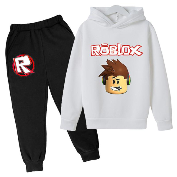 Nya casual Robloxing Pojkar Kläder Luvtröja Pojkar Tröja + Byxor Kostymer Tonåringar Barn Vårkläder Barnkläder Set K Style V 12T