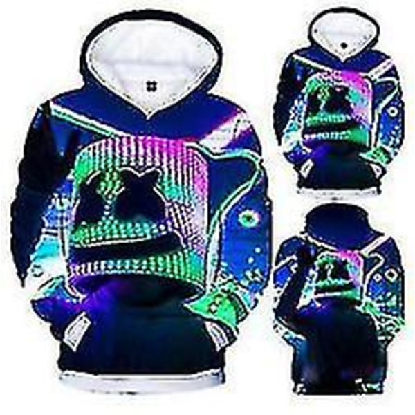 Dj Marshmello Graffitti Anime Print 3d Herr Dam Hoodie V 120CM