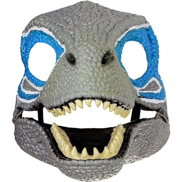 Iögonfallande dinosauriemask, Dino Mask Moving Jaw Decor, Latex Dress Up Huvudbonader med öppning Moving Jaw, Cosplay Party B V