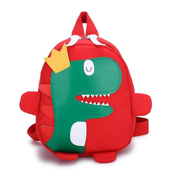 Studenter Børn Rygsæk Toddler Skole Taske Dinosaur 1-3 år Sød tegneserie Mellemmål Mænd og Kvinder W Red