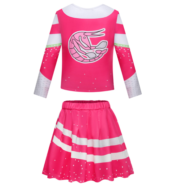 Zombies 3 lyserød kostume til børn piger cheerleader outfit 120Y