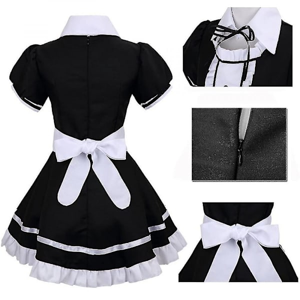 2021 Lolita-tyyliset mekot Ranskalainen tyyli Puku Tytöt Nainen Amine Cosplay-asu Palvelijan tyyli Juhla Lavastus V Red M