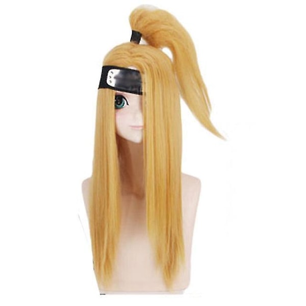 Deidara Full et Cosplay Kostume Hvid Ler Fugl Tunge Tattoo Paryk Halloween Kostume Til Børn Voksne Børn Feriegave Tak!! Only wigs S