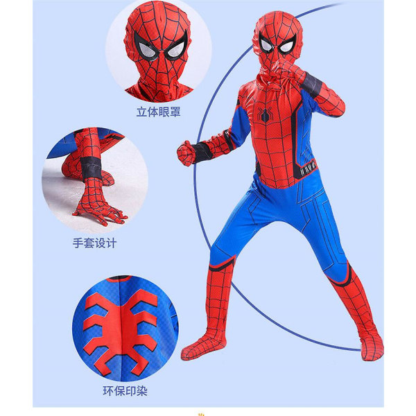 Barn Spiderman Cosplay kostyme Hjem Spiderman kostyme Halloween Cosplay kostyme 100