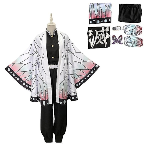 Kochou Shinobu Cosplay Demon Slayer Cosplay Kostyme Anime Shinobu Haori Parykk Kimono Uniform Frakk for Kvinner