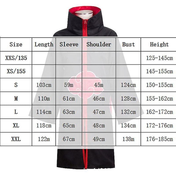 Deidara Full Set Cosplay Kostyme Hvit Leire Fugl Tunge Tattoo Parykk Halloween Kostyme For Barn Voksne Barn Feriegave Takk!! Only clothes 155