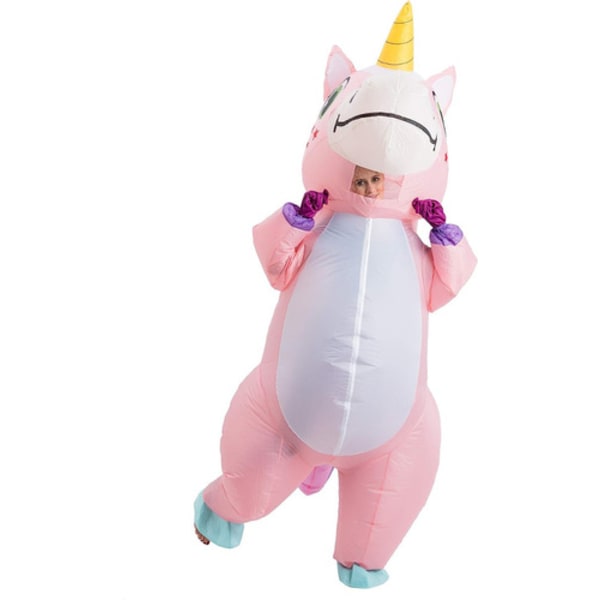 Uppblåsbar Unicorn kostym för vuxna, Halloween V Rose