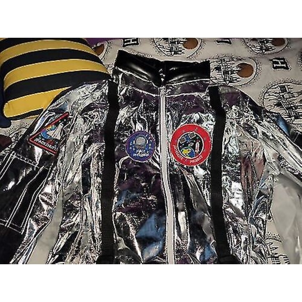 Astronaut kostym rymddräkt rompers för vuxna kvinnor män Halloween Carnival Party Cosplay V Women L