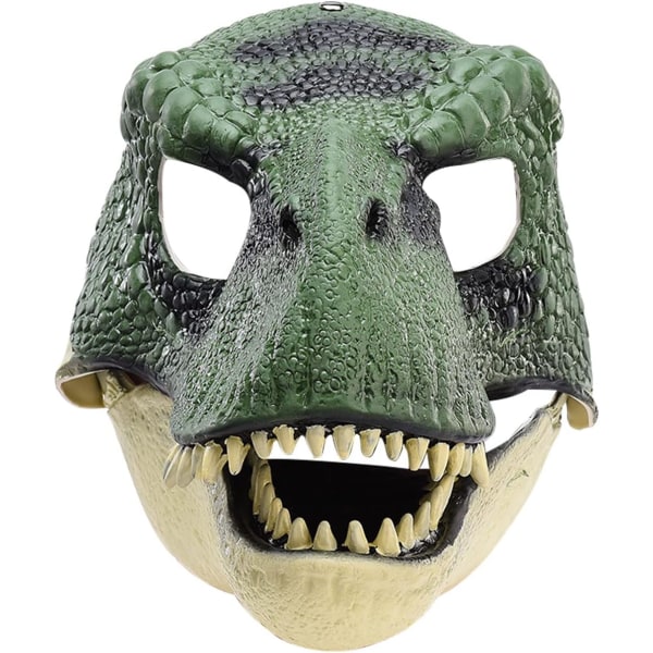 BestAlice Dino Mask Moving Jaw, Dinosaur Mask Huvudbonader, Jurassic Movable Dinosaur Head Toys Velociraptor Mask Halloween Green 23 x 15 x 13 cm/9 x 5 x 6 inch