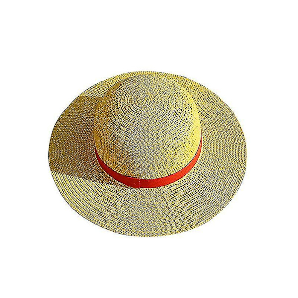 Luffy stråhat One Piece Cosplay Cap Anime Sol Strand Hatte V