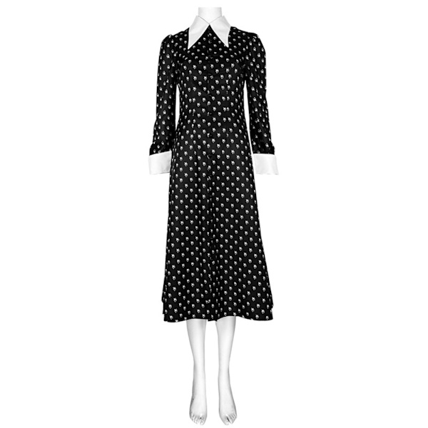 Polka Dot Kjole til Onsdag Addams Gotisk Cosplay til Kvinder og Piger whole set s