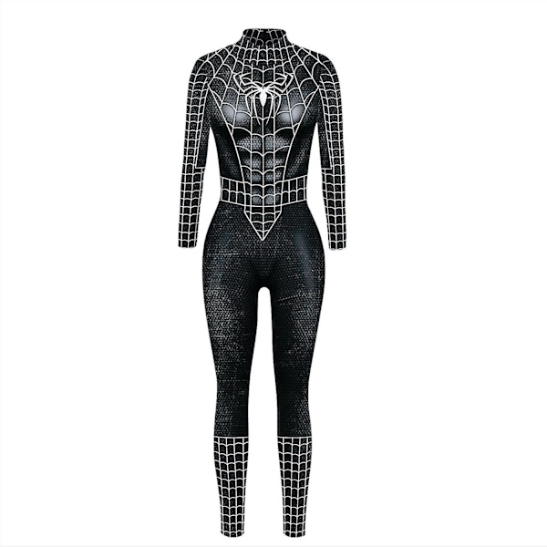 Sexet Body Sort Spindel Kvinde Spandex Halloween Cosplay Kvinder Superhelt Kostume Jumpsuit One Size
