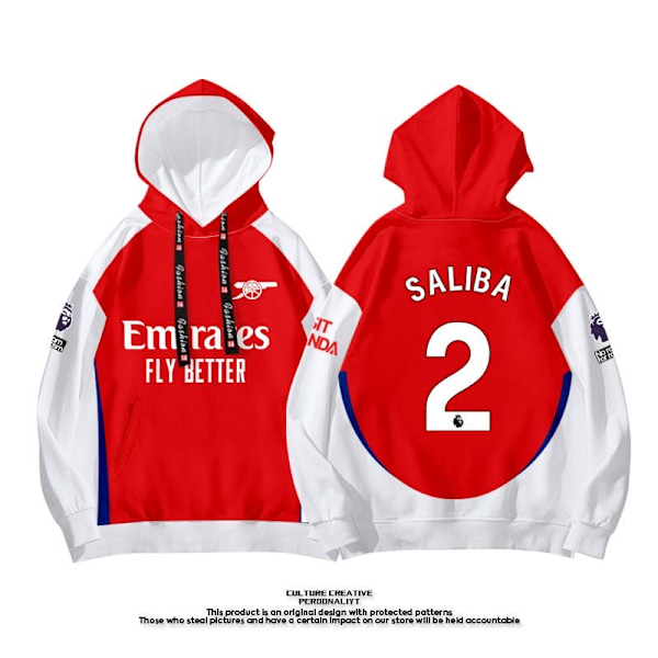Arsenal fotballdrakt genser hettegenser for barn No.7 Saka 140