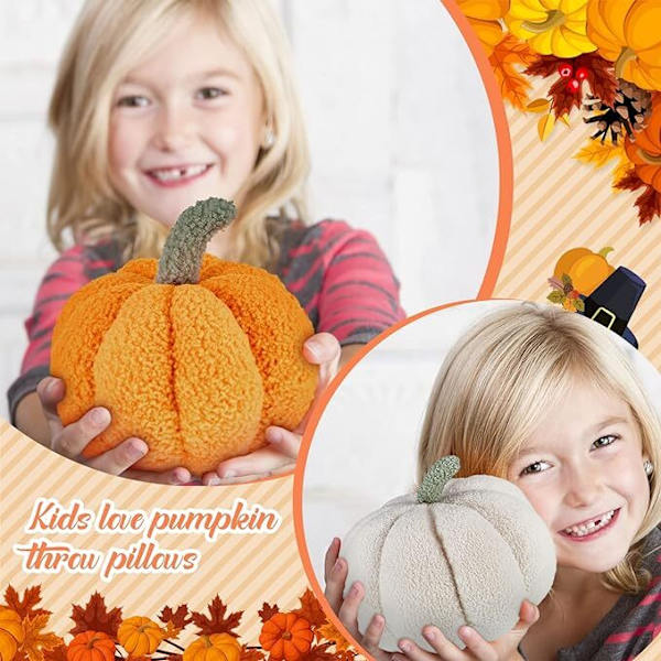 Kurpitsatyyny, kurpitsalla täytetty lelu Kurpitsan koristetyyny Light orange 20CM