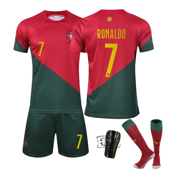 VM Portugal #7 Ronaldotröja Fotbollströja Vuxna pojkar W XL