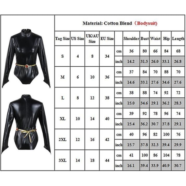 Raven Deluxe Kostume til Teen Titans Voksen Bodysuit med Kappe Cosplay Outfit Halloween Fest Fancy Dress Up V XL