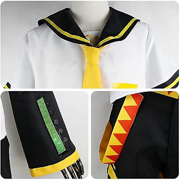 Rin Cosplay Len Cosplay Puku Miku Cosplay Mekko Uniformu Halloween Juhla Uniformu Täysi Setti ILX M