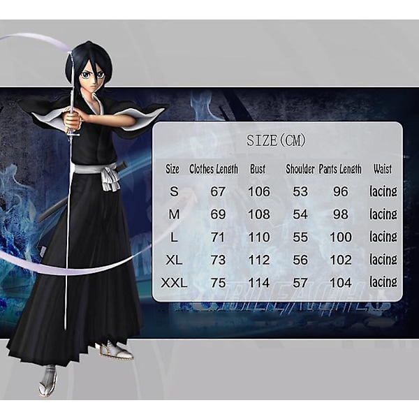 Anime Bleach Kuchiki Rukia Cosplay-asu V L