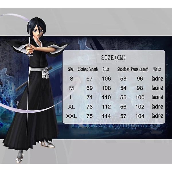 Anime Bleach Kuchiki Rukia Cosplay kostyme V L