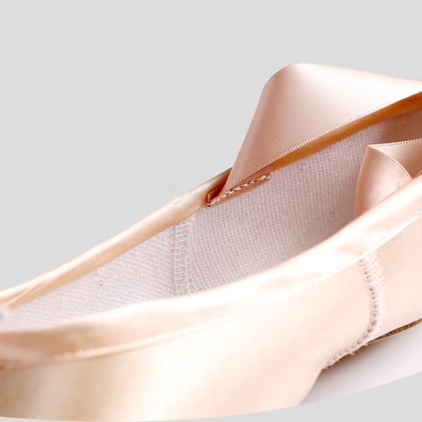 Balettskor för kvinnor för flickor Lättviktsdansskor i enfärgade V Satin Pink 32