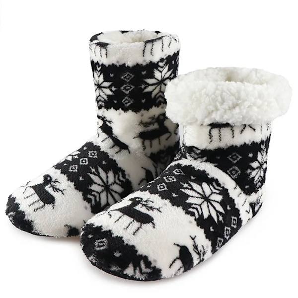Korallifleece-tossut, turkis, nilkkurit, lämpimät sisätossut Red 27cm (39-41 EU )