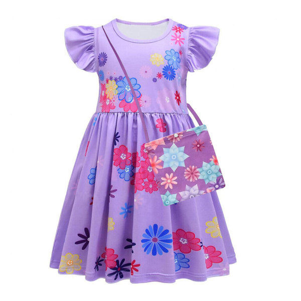 Encanto Mirabel Cosplay Kostume Kjole Paryk Taske Briller Outfitcm W 150