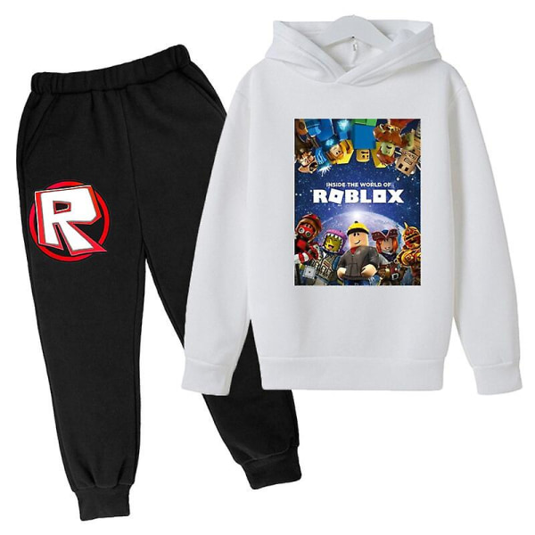 Set Robloxing Hoodie Gutter Jenter Høst Vinter Genser Klær Barn Langarmet Tegneserie Casual Hoodie 4-14 år gammel Bilde Farge7 160