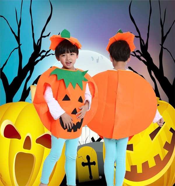 Pumpa Halloween kostym fÃ¶rÃ¤lder barn kostym bild V Parent-child 1 set