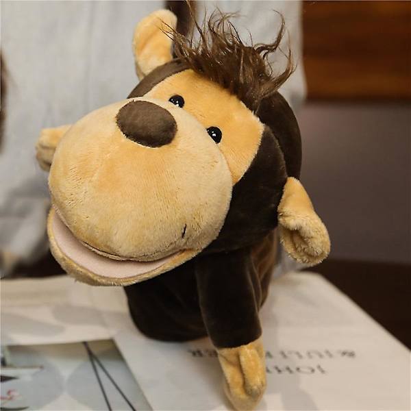 Eläin käsi sormi tarina nukke Kawaii pehmolelu pedagoginen vauva leijona elefantti kani apina kirahvi pehmeät lelut täytetty nukke V Monkey