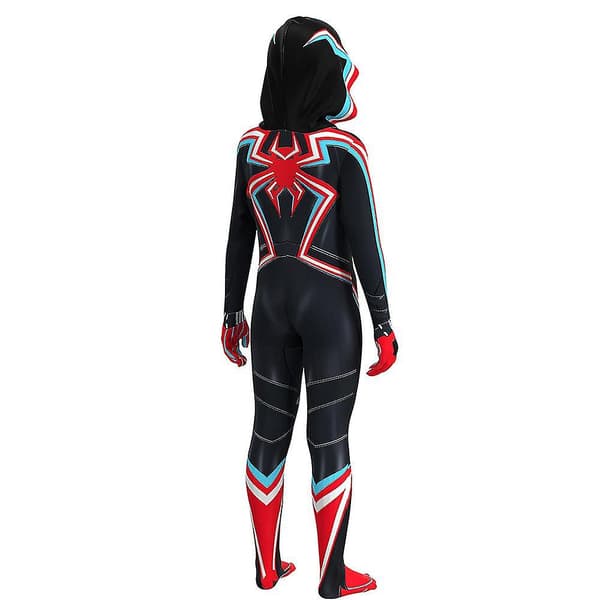 Spiderman Børnekostume til Drenge Cosplay Kostume med Hætte Sæt til Fest 5-9 år 8-9Y