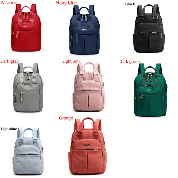 Laptop Ryggsäckar USB Laddning Bagpack Reseryggsäck Skolväska V light bule